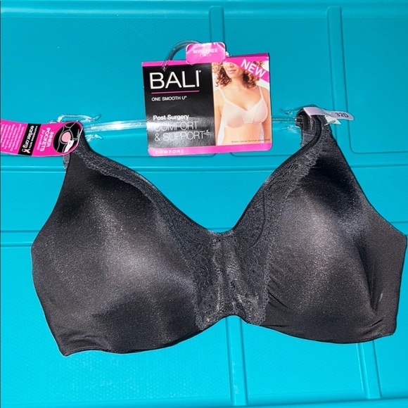 Bali Black Full Coverage Bra with Underwire Support - Picture 2 of 6